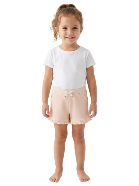 Image for Kids Girl's Textured Short,Light Beige
