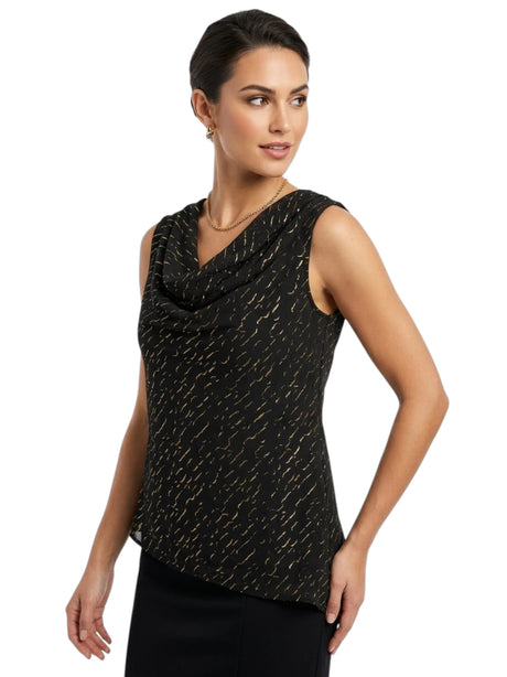 Image for Women's Shiny Mesh Top,Black
