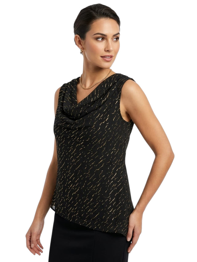Image for Women's Shiny Mesh Top,Black