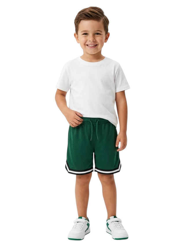 Image for Kids Boy's Textured Short,Dark Green