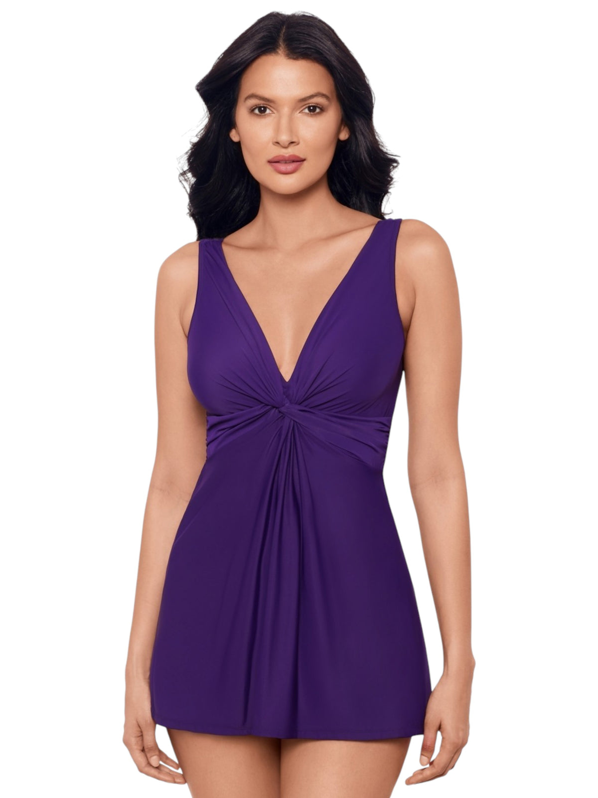 Image for Women's Plain One Piece Swimsuit,Mauve