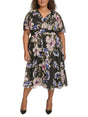 Image for Women's Printed Dress,Black