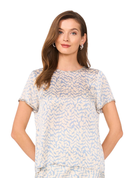 Image for Women's Printed Top,Blue