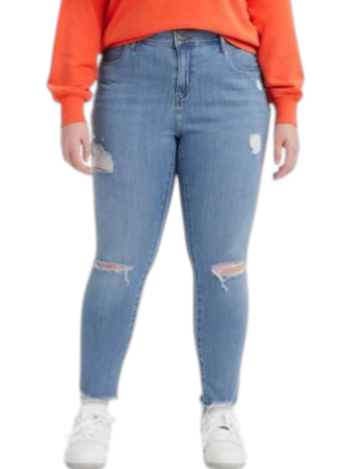Image for Women's Knee Cropped Jeans,Blue