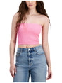 Image for Women's Ribbed Off Shoulders Top,Pink