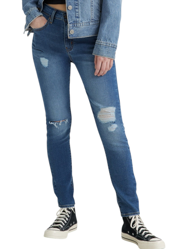 Image for Women's Knee Cropped Jeans,Blue