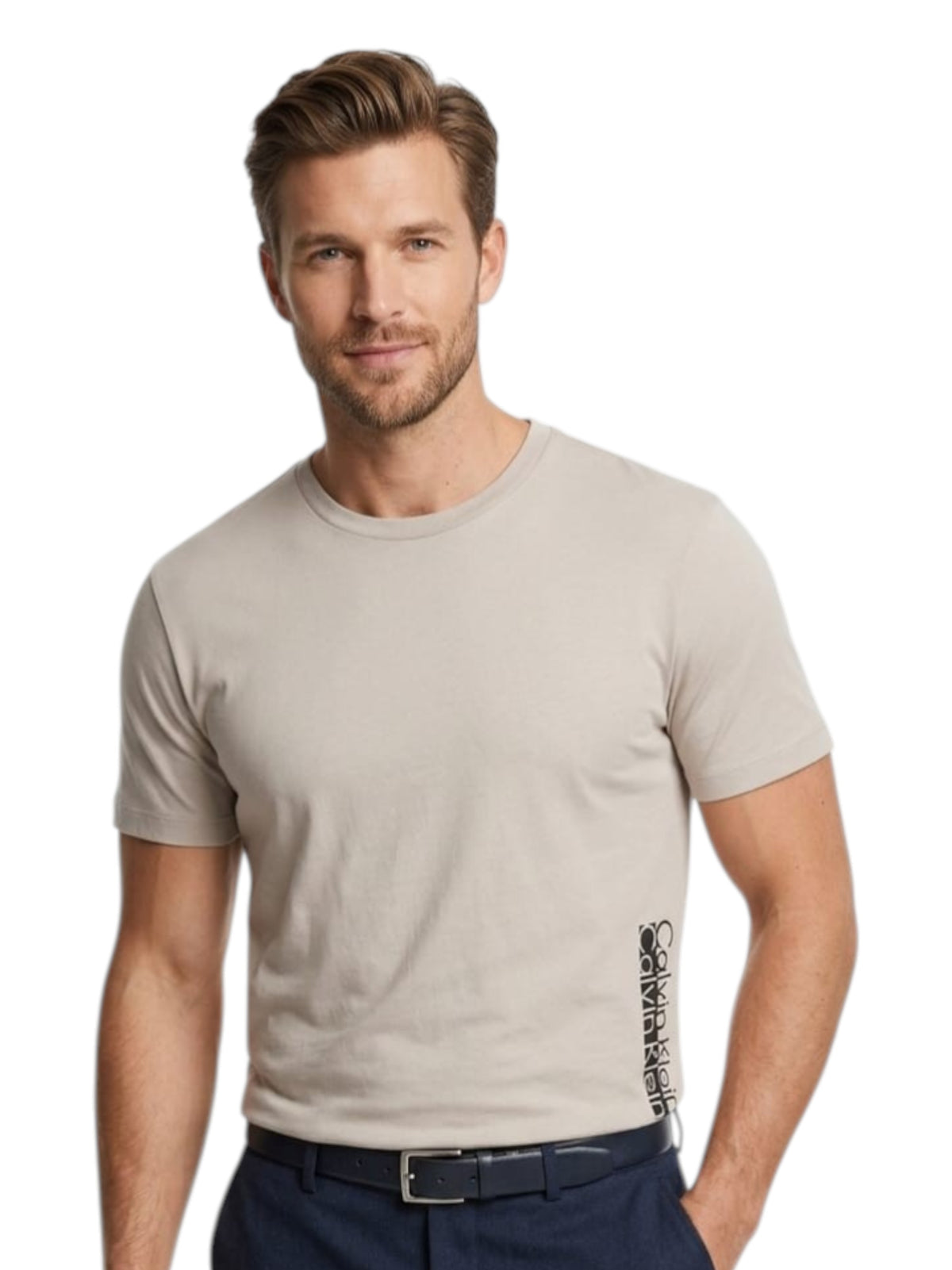 Image for Men's Printed Top,Light Beige
