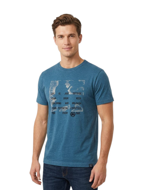 Image for Men's Printed Top,Navy