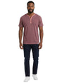 Image for Men's Black Striped Top,Burgundy
