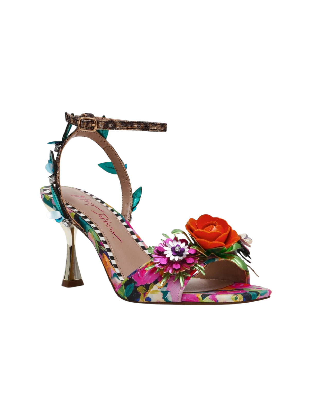 Image for Women's Floral Heeled Shoes,Multi