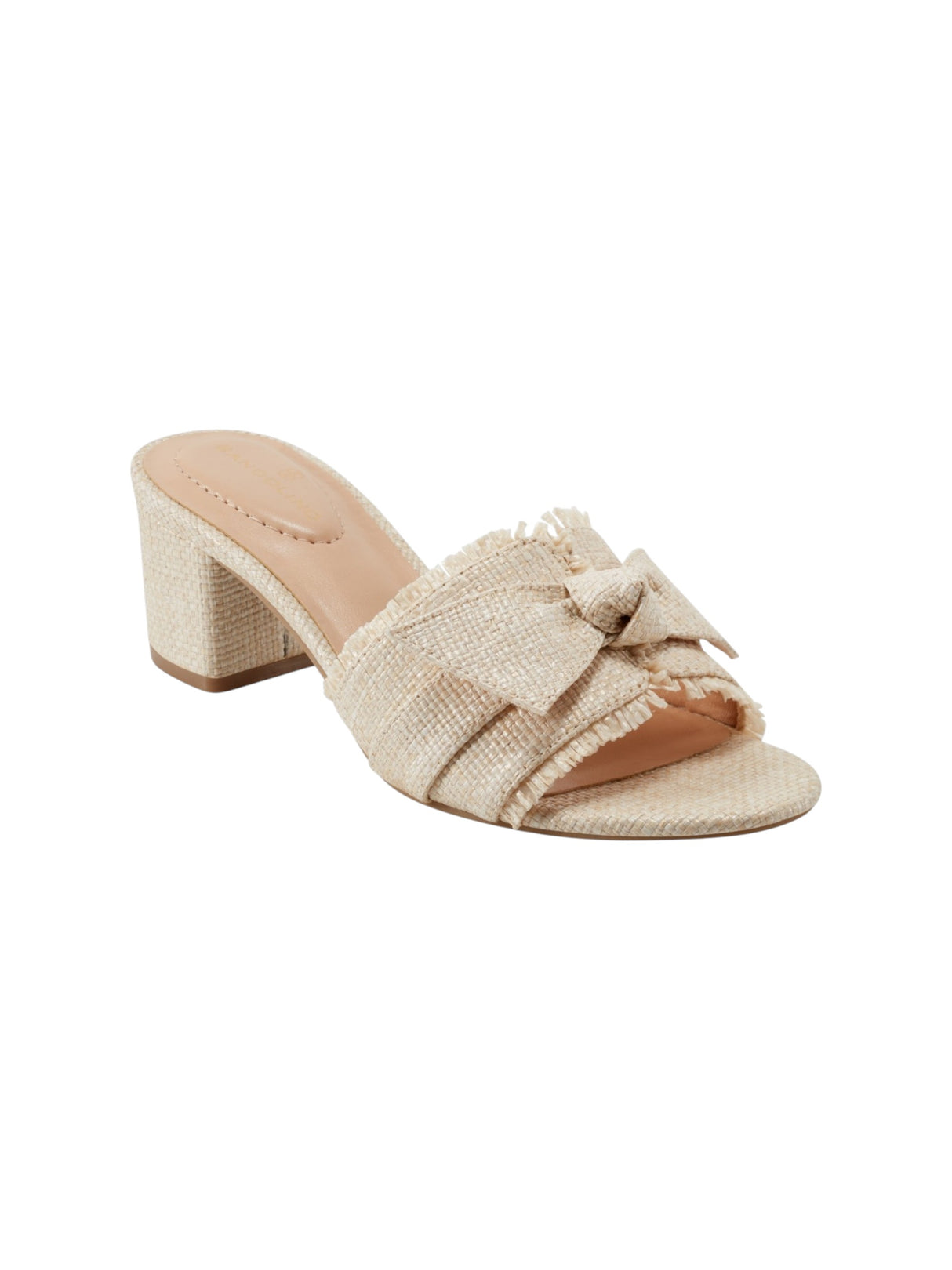 Image for Women's Textured Bow Front Heeled Shoes,Light Beige