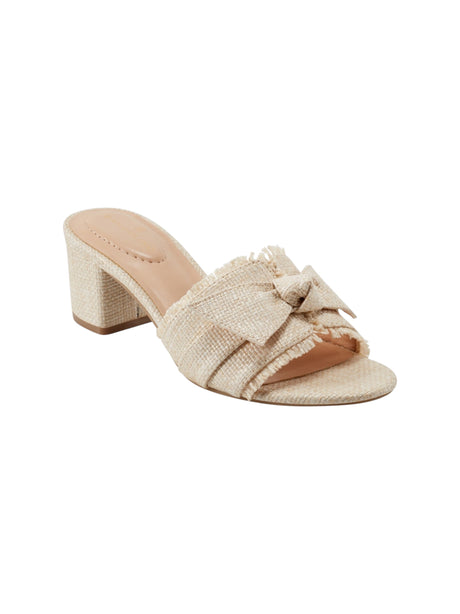 Image for Women's Textured Bow Front Heeled Shoes,Light Beige