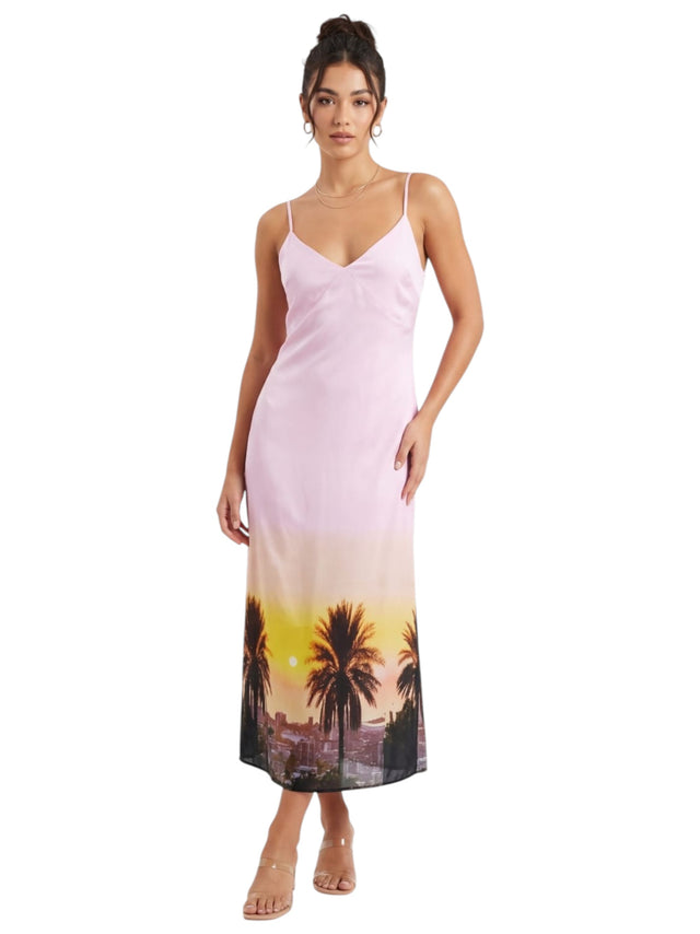 Image for Women's Printed Dress,Pink