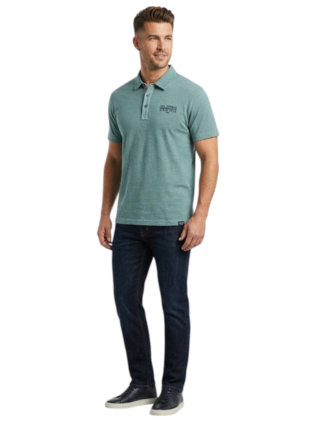 Image for Men's Striped Top,Dark Mint