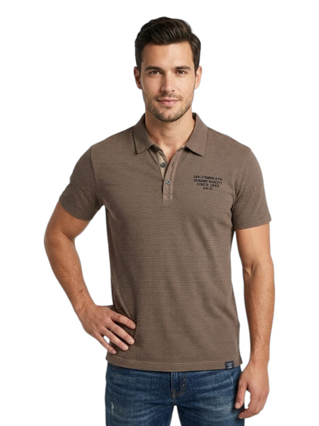 Image for Men's Navy Striped Top,Brown