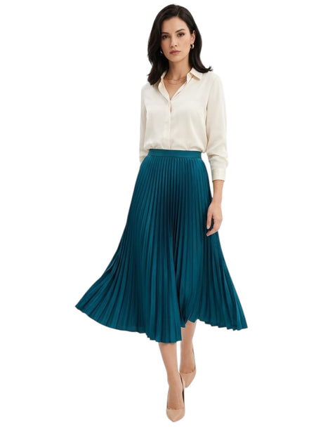 Image for Women's Ruffled Skirt,Dark Turquoise