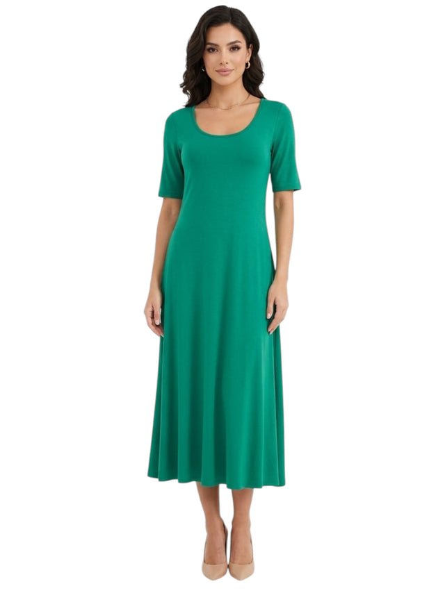 Image for Women's Plain Dress,Green