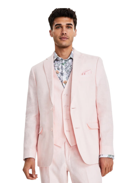 Image for Men's Plain Blazer,Light Rose