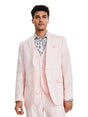 Image for Men's Plain Blazer,Light Rose
