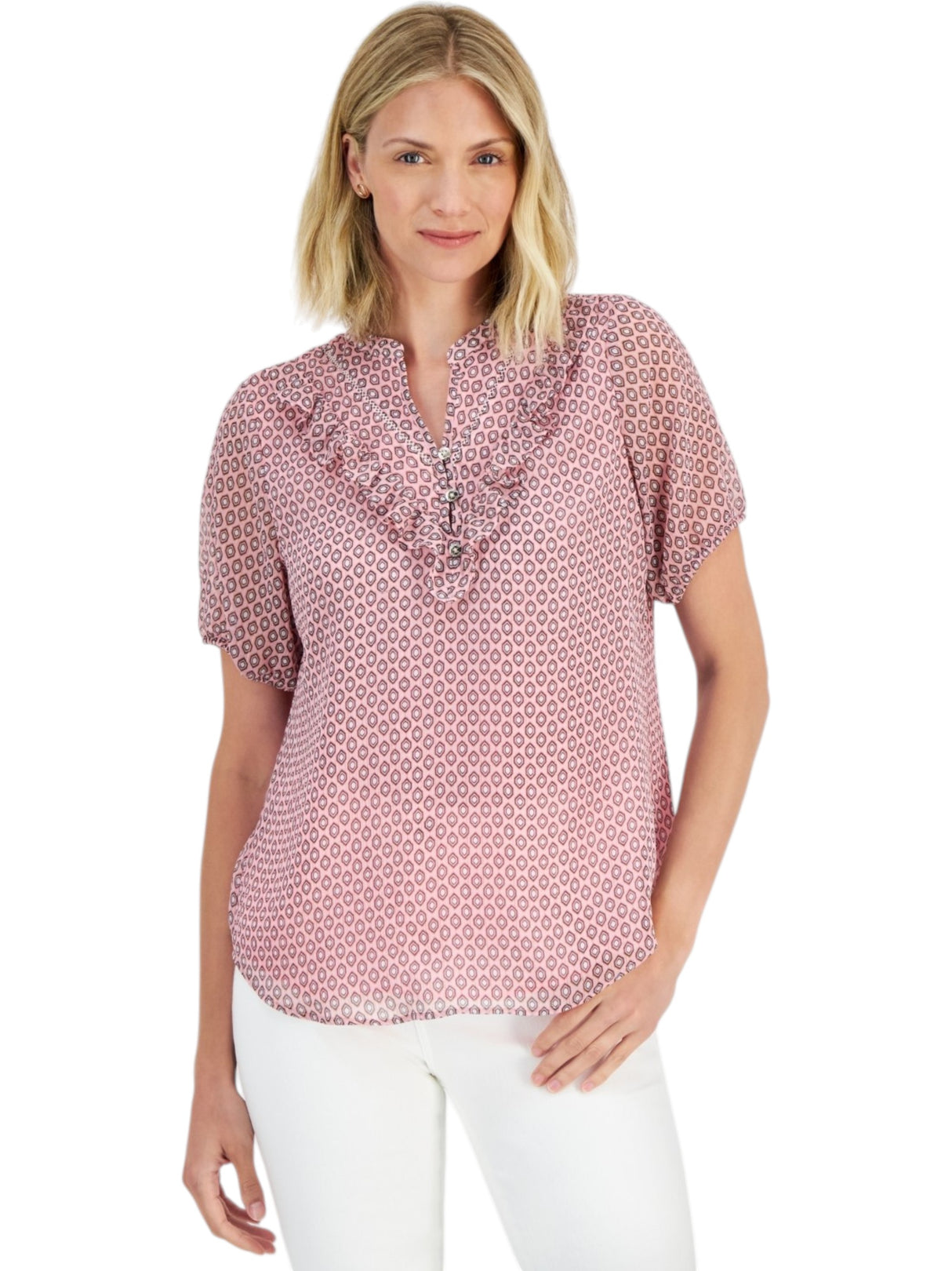Image for Women's Printed Top,Pink