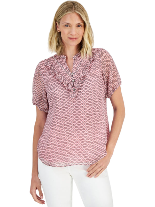 Image for Women's Printed Top,Pink