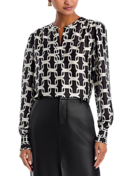 Image for Women''s Printed Top,Black