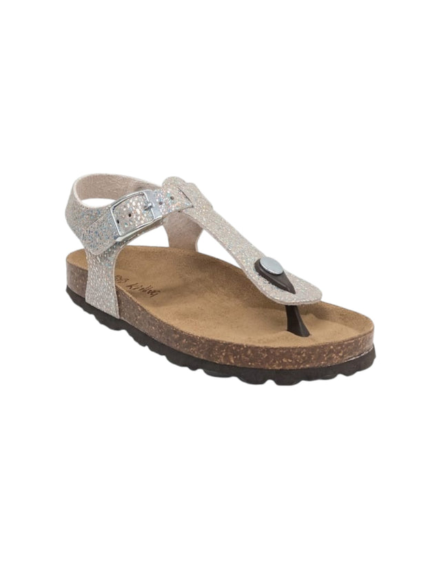 Image for Kids Girl's Shiny Sandals,Silver