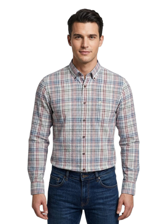 Image for Men's Plaid Dress Shirt,Multi