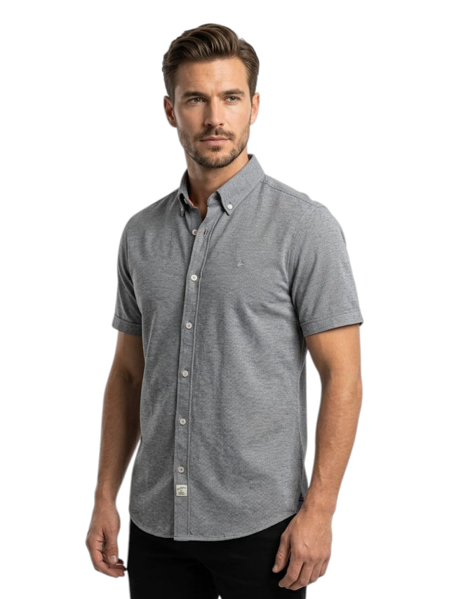 Image for Men's Heather Dress Shirt,Grey