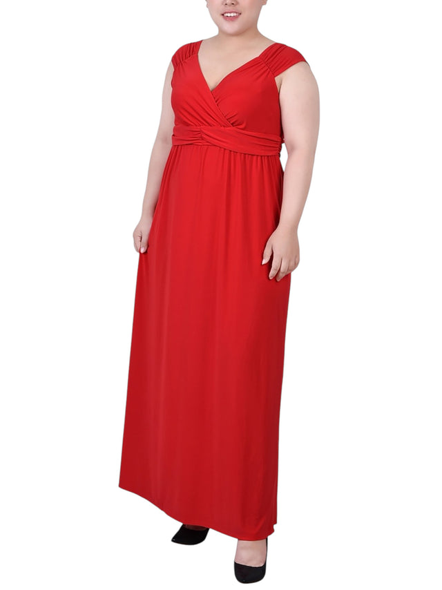 Image for Women's Plain Dress,Red