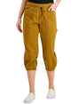 Image for Women's Plain Capri Pant,Olive Brown
