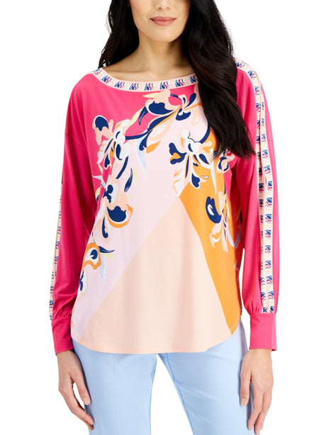 Image for Women's Printed Top,Pink