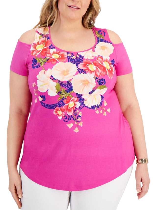 Image for Women's Floral Printed Top,Pink