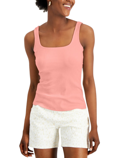 Image for Women's Ribbed Top,Light Coral