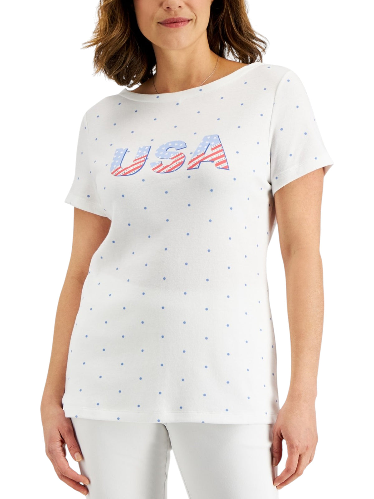 Image for Women's Pritned Top,White