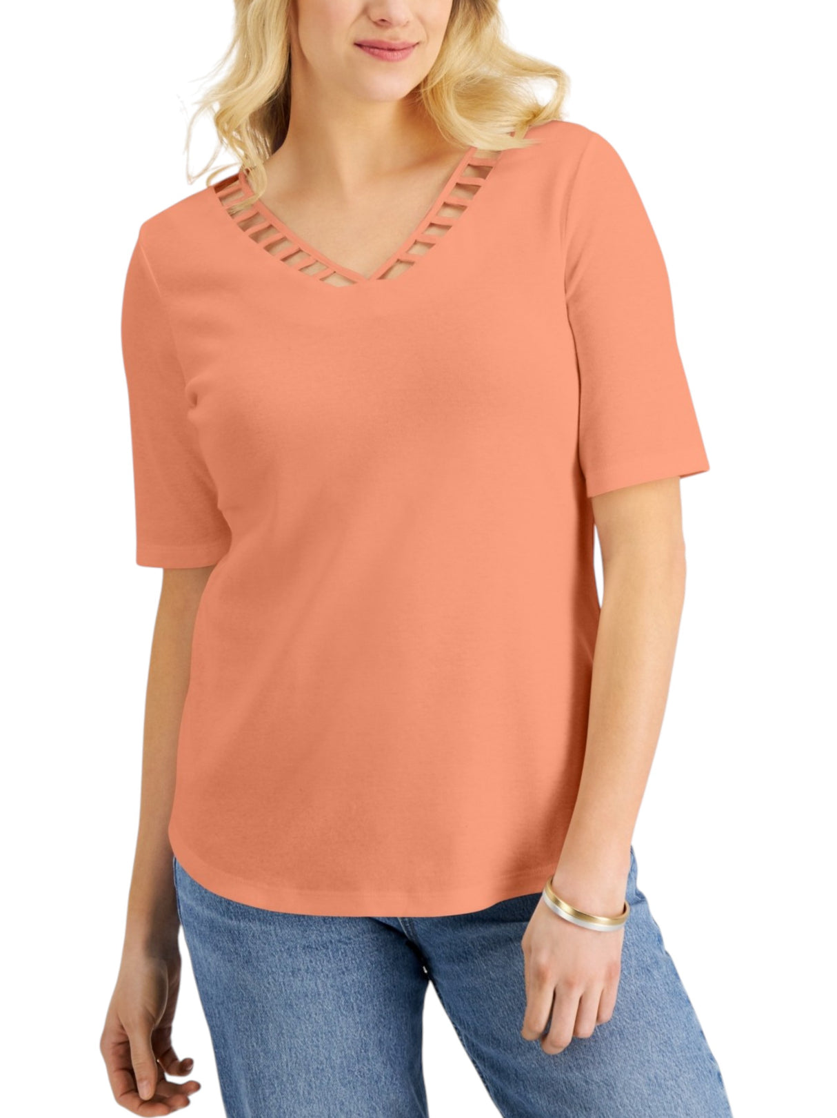 Image for Women's Plain Top,Coral