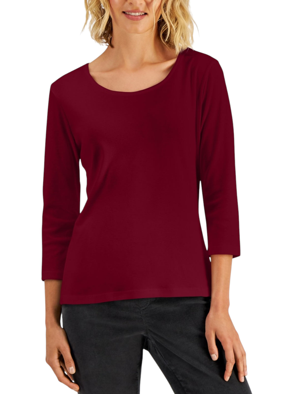 Image for Women's Plain Top,Burgundy