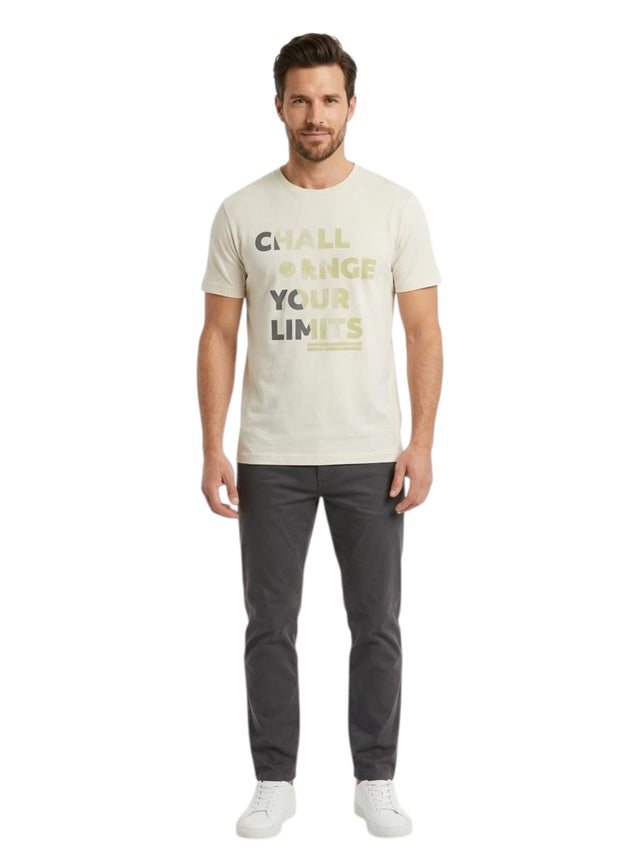 Image for Men's Printed Top,Light Beige