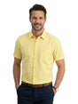 Image for Men's Textured Dress Shirt,Yellow
