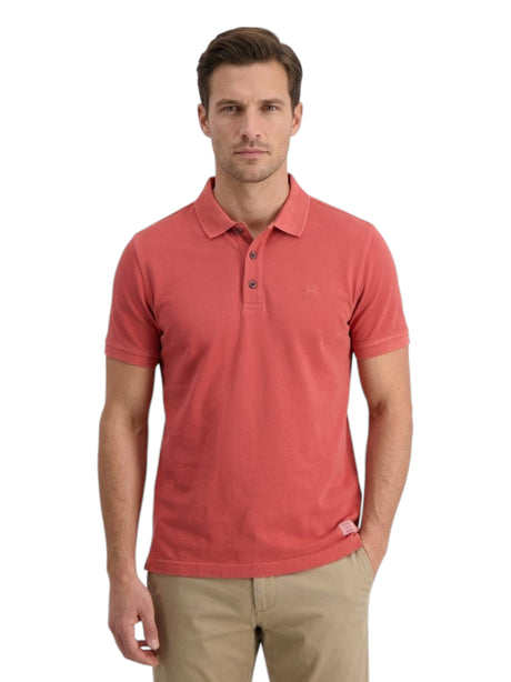 Image for Men's Textured Top,Dark Coral