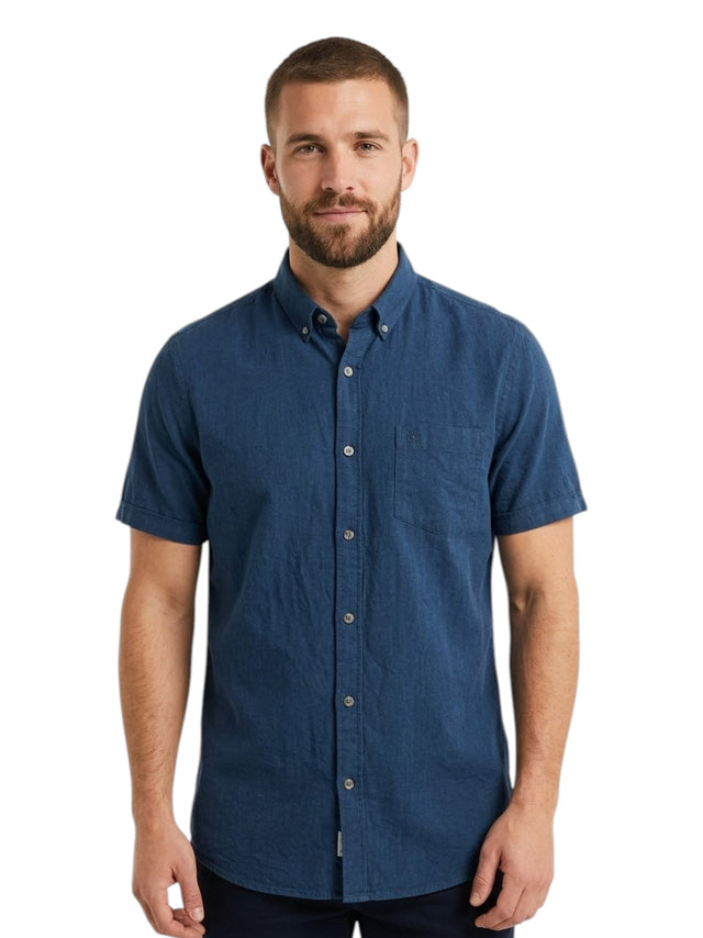Image for Men's Knitted Dress Shirt,Navy