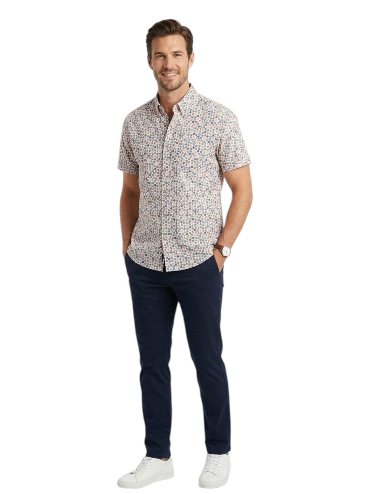 Image for Men's Printed Dress Shirt,Multi