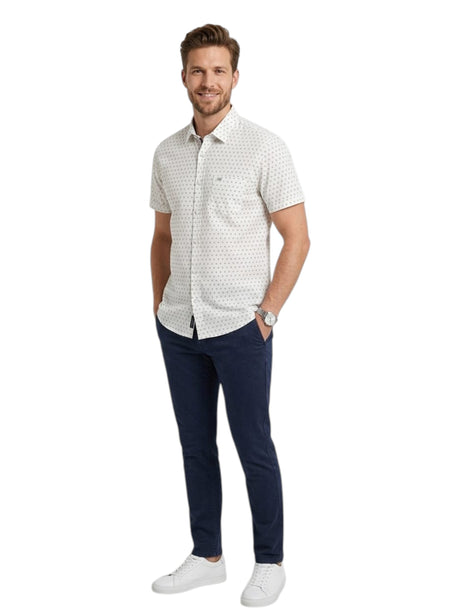 Image for Men's Printed Dress Shirt,White