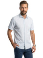 Image for Men's Plaid Dress Shirt,White
