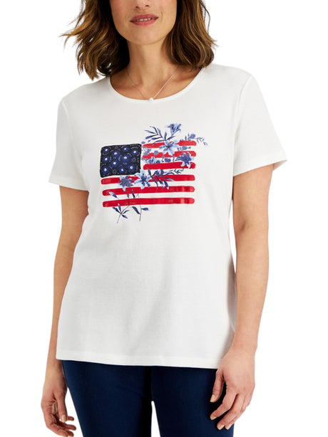 Image for Women's Printed Top,White