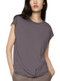 Image for Women's Plain Solid Top,Dark Grey