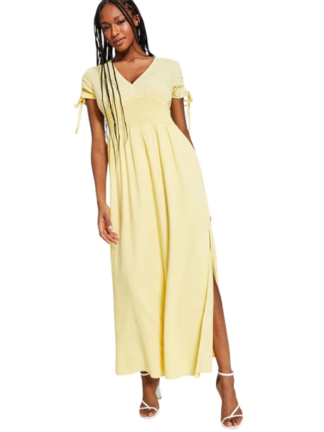 Image for Women's Printed Dress,Yellow