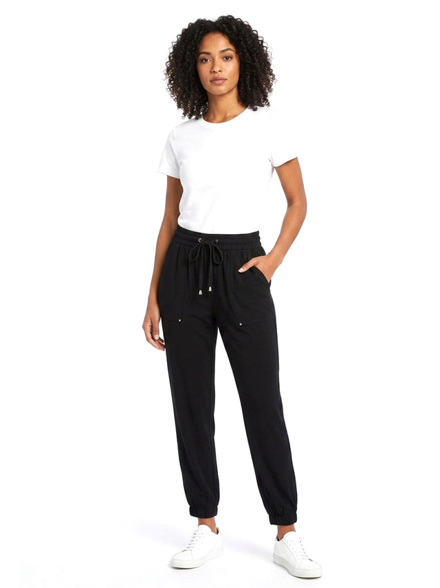 Image for Women's Plain Solid Pant,Black