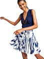 Image for Women's Printed Skirt,White/Navy