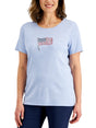 Image for Women's Printed Top,Light Blue